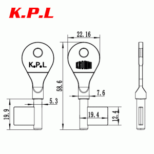 S-015 K.P.L Zinc alloy key blank for door locks
