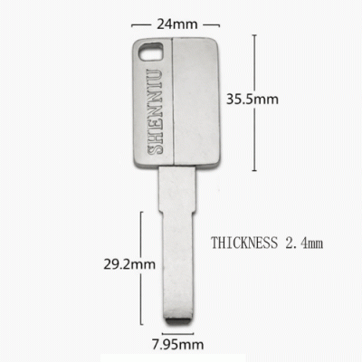 F-377 Thickness 2.4mm New Zinc alloy 29mm.2 House keys