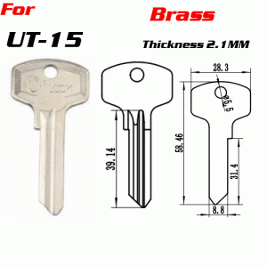M-089 Brass Thickness 2.1mm UT-15 House key Blanks