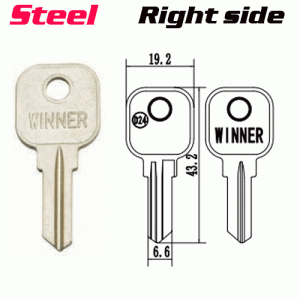 Y-019c Steel Desk FOR Winner LOCK key blanks Right side