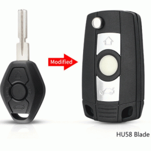 BM-05C For BMW 3 Button flip remote key shell HU58 Key Blade