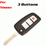 Cks-208 Flip Car Key Shell For Nissan 3 Buttons