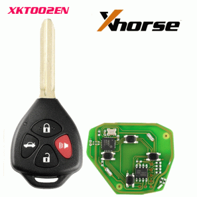 XKTO02EN Wire Remote Key Toyota Flat 4 Buttons