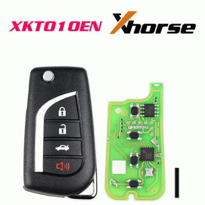 XKTO10EN Wire Remote Key Toyota Flip 4 Buttons