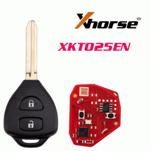 XKTO25EN 2ndGeneration Wire Remote Key Toyota Flat 2 Buttons
