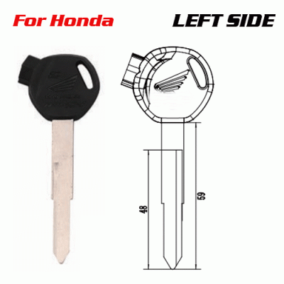 Z-020A For Honda Motorcycle Key Blanks Supplier left side