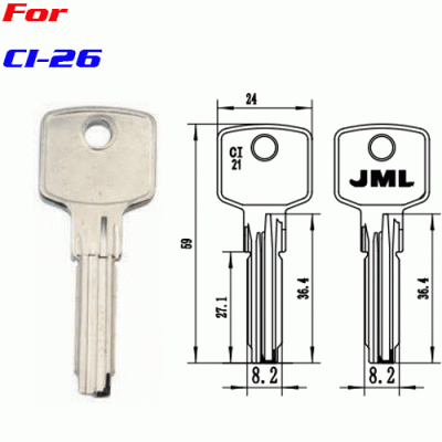 K-182 CI-21 high-quality brass key blanks manufacturer