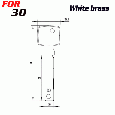 J-120 White Brass 30 door key blanks Suppliers