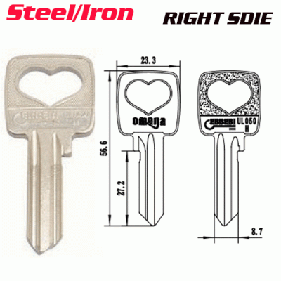 M-032 Steel Iron UL050 cylinder lock key blanks