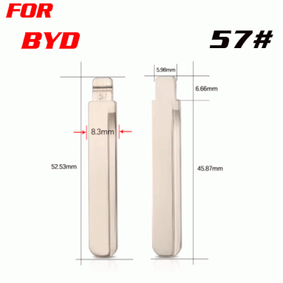 XH-B57 Uncut Blank Flip Remote Key Blade For BYD Volvo