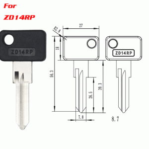J-140 Steel Iron Plastic ZD14RP key blanks suppliers