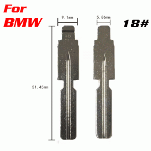 XH-B18 18# HU58 Uncut Key Blanks Flip Metal KD Key Blade