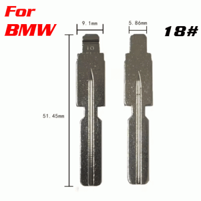 XH-B18 18# HU58 Uncut Key Blanks Flip Metal KD Key Blade