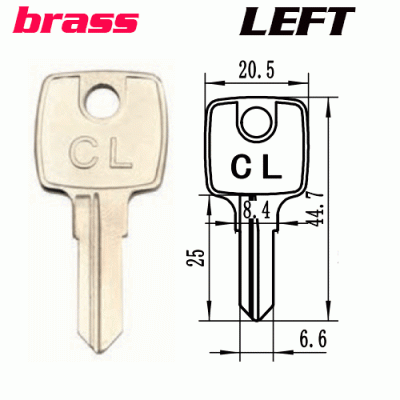 Y-014a Brass Desk door key Blanks left side Wholesale CL