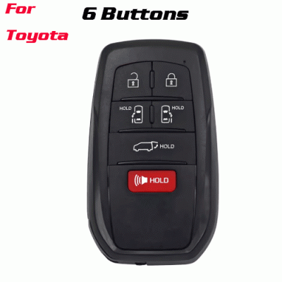 CKS-517 6 Buttons Remote Key Shell Case Cover Fob for TOYOTA