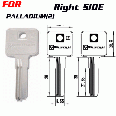 k-259 PALLADIUM(2) hardware factory key blanks