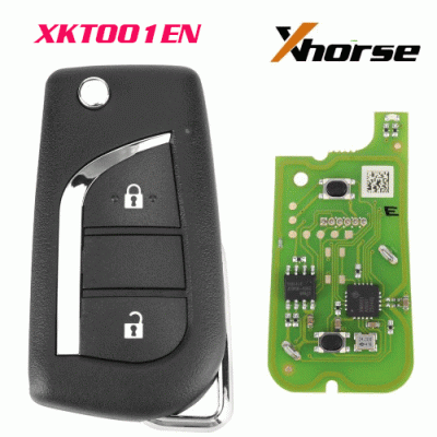 XKTO01EN Wire Remote Key Toyota Flip 2 Buttons