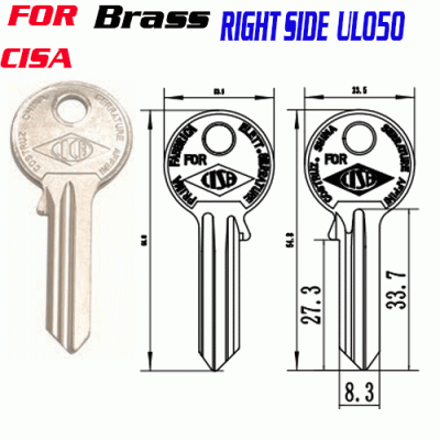 M-055 Brass CISA UL050 Right side key blanks quality supplier