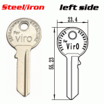 T-009 Steel Iron Viro Key Blanks Left side Wholesale Suppliers