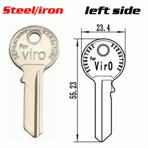 T-009 Steel Iron Viro Key Blanks Left side Wholesale Suppliers