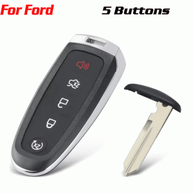 CKS-120 5 Buttons Remote Car Key Case Cover Fob For Ford