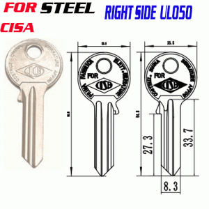 M-056 Steel CISA UL050 Right side key blanks quality supplier