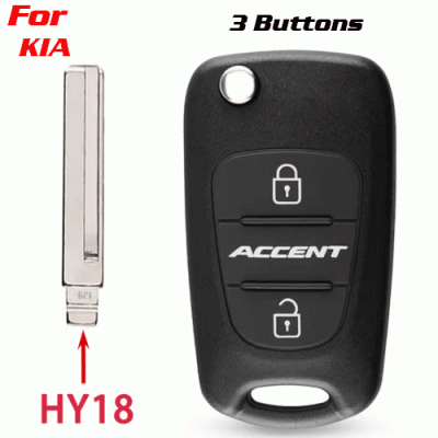 CKS-355 Flip Remote Car Key Auto Shell Case For Kia HY18