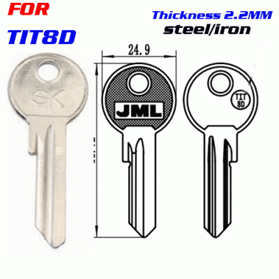 F-042 Steel Thickness2.2 mm TIT8D door key Blanks Wholesale