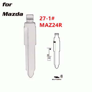 XH-B27 MAZ20R MAZ24R Metal Uncut Blank Flip Remote Key Blade