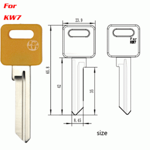 F-389 New design Plastic FOR KW7 key blanks Suppliers China