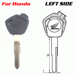 Z-028 Factory-Direct Honda Motorcycle Key Blank Left side