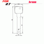 J-122 Brass number 27 door key blanks Suppliers