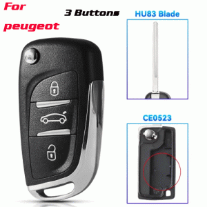 CKS-442 Modified Version Car Key For Peugeot 3 Buttons HU83
