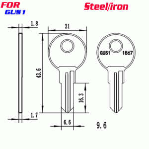 J-155 Steel Iron GUS1 House key Blanks Suppliers