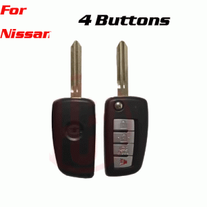 Cks-209 Flip Car Key Shell For Nissan 4 Buttons nsn14 key blade