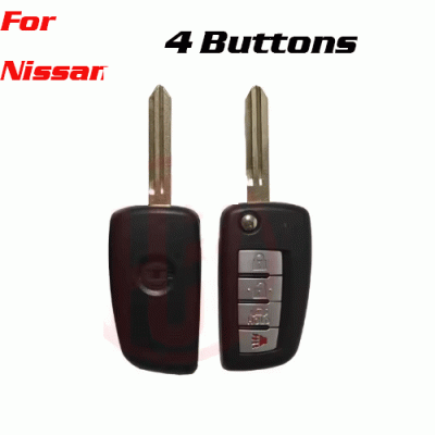 Cks-209 Flip Car Key Shell For Nissan 4 Buttons nsn14 key blade