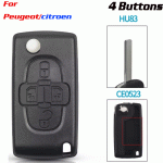 CKS-427 4 Buttons Remote Car Key Shell For Peugeot HU83