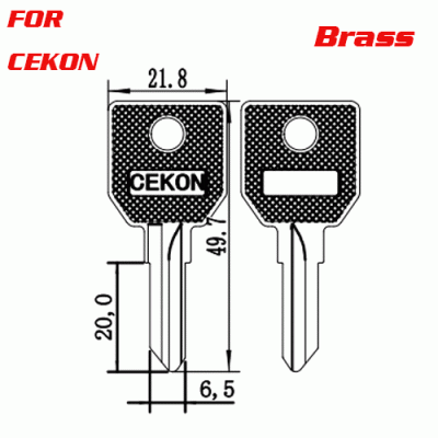 F-061 BRASS 1.9mm CEKON door key Blanks