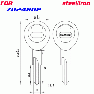 J-138 Steel Iron Plastic ZD24RDP key blanks suppliers