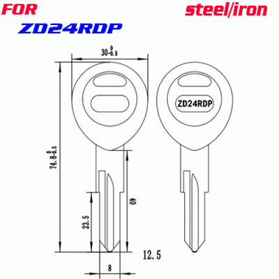 J-138 Steel Iron Plastic ZD24RDP key blanks suppliers
