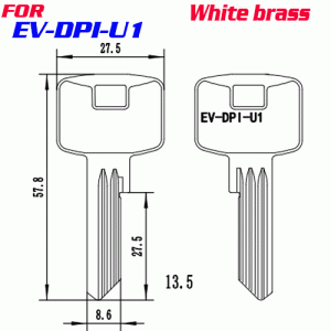 J-135 White Brass EV-DPI-U1 House key blanks suppliers