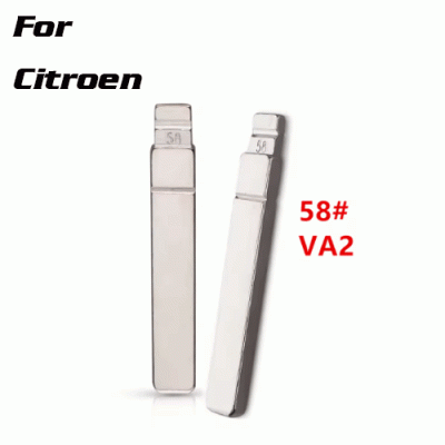 XH-B58 58# VA2 Metal Uncut Blank Key Blade For Citroen