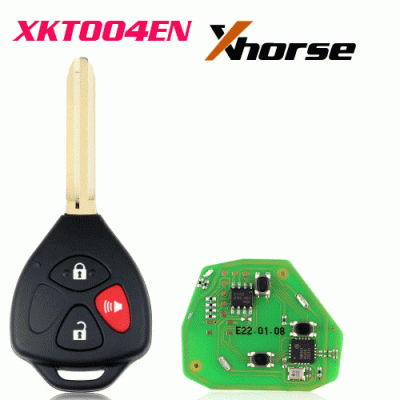 XKTO04EN Wire Remote Key Toyota Flat Right 3 Buttons