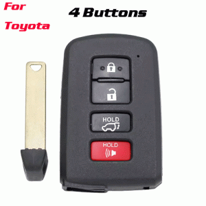 CKS-490 Smart Remote Key Shell Case Fob for Toyota 4 Buttons