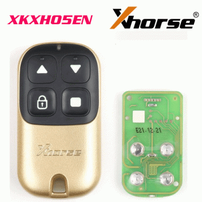 XKXH05EN Wire Remote Key Garage 4 Buttons Golden