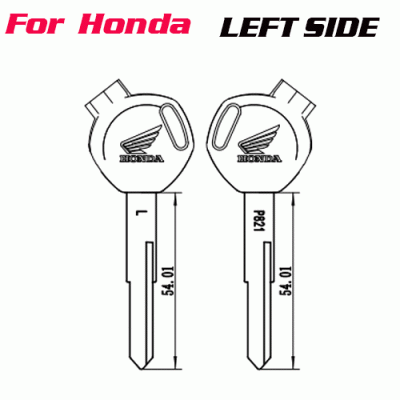 Z-031 Factory-Direct Honda Motorcycle Key Blank Left side