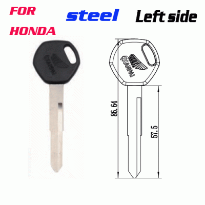 Z-040b steel Honda Motorcycle Key Blank left side