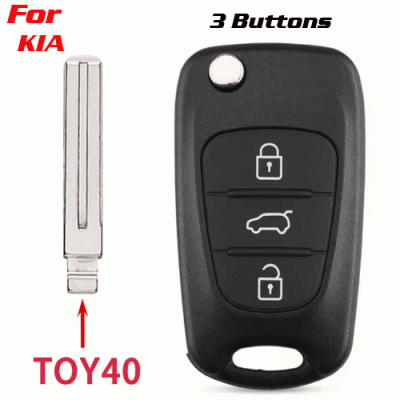 CKS-350 Flip Remote Car Key Auto Shell Case For Kia TOY48