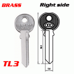 T-002 BRASS For TRI-CIRCLE TL3 House key Blanks Supppliers