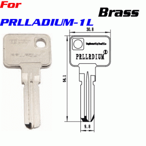 K-191 PRLLADIUM-1L brass key blanks for locksmith wholesale